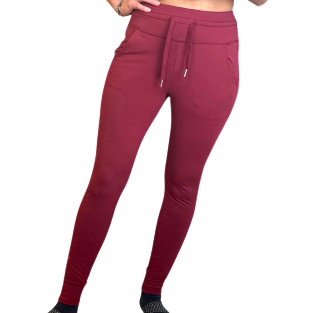 HALARA Softly Zero Plush High Waisted Drawstring Joggers Red Violet